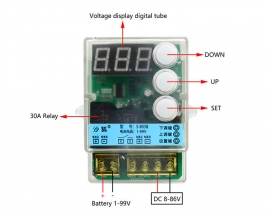 Battery Charge Discharge Controller DC 1V-99V Battery Voltage Monitor Protector Lithium/Lead-Acid Battery Tester